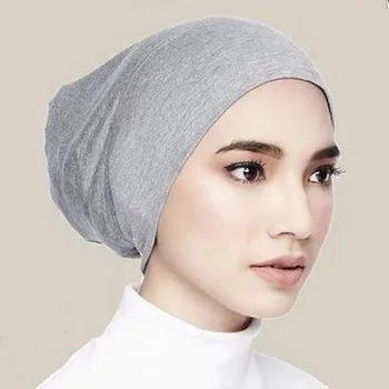 53 Farve Blød Jersey med Stræk Indre Hijab Cap Muslimske Turban Islam Underscarf undercap Hijab Rør Cap Turbante Mujer Hat