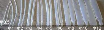 ID 9,5 mm Varme Formindske Slangesættet 1.7:1 Ratio PTFE Isolering Høj Temperatur Lysende Klart, Flammehæmmende RoHS-0.5~40mm