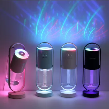 Luft Luftfugter Desktop-USB-Elektriske Æterisk Olie, Aroma Diffuser Freshener Tåge Kaffefaciliteter 360 Graders Roterende 7 Farve Lampe