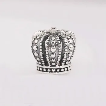 925 Sterling Sølv DIY nøglering Royal Crown Perler Passer til Armbånd DIY Smykker at Gøre Gave Prinsesser