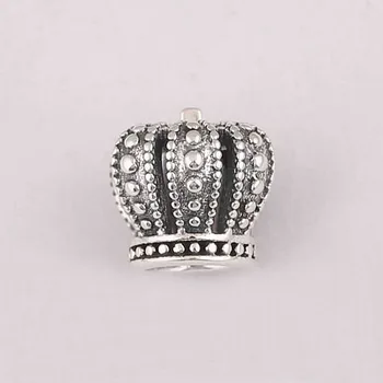 925 Sterling Sølv DIY nøglering Royal Crown Perler Passer til Armbånd DIY Smykker at Gøre Gave Prinsesser