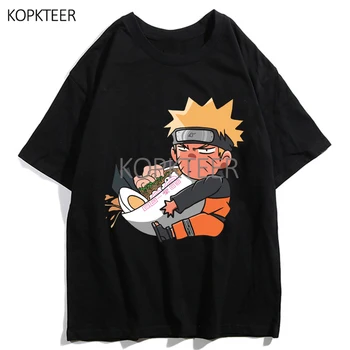 Mænd T-shirt Naruto Uzumaki Sasuke Namikaze Minato Summer Harajuku Korte Ærmer Casual Anime Tegnefilm Trykt Hipster Tee Toppe