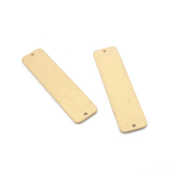 10stk Rå Messing Rektangel Stempling Blank-Tag-Charme-Stik Til DIY Armbånd Halskæde Smykker at Gøre Leverancer