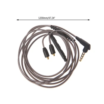 3.5 mm Hovedtelefon Kabel-Aftagelig MMCX Ledning Med MIKROFON Til Shure SE215 SE425 UE900 PXPA