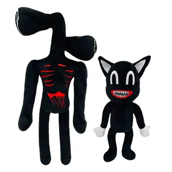 1stk 30cm/40cm Animationsfilm Sirene Hoved Plys Tegnefilm Toy Sirenhead Udstoppede Dyr Dukke Horror Black Cat Peluches Legetøj Julegave