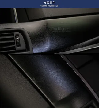 Høj kvalitet, sort Læder mønster PVC vinyl wrap film klistermærke til auto bil kroppens indre udsmykning vinyl som ægte læder