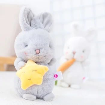Cute Bunny Plys Legetøj Udstoppede Dyr Par Angora Kanin Bløde Dukke med Stjerne Gulerod Baby Formilde Toy Fødselsdag Gave til Børn