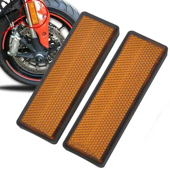 Motorcykel Tilbehør Forgaffel Ben Reflekser Rektangel Mærkat Universal Passer til Ducati-orange