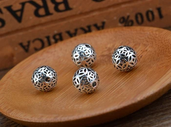 2stk Håndlavet 925 sølv held og lykke symbol perler, sterling rigdom Gamle Kinesiske Mønt-Symbol, perler, smykker diy armbånd perler