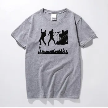 Rock Mænd er T-shirts Musik Festival Print Retro Rock Bomuld Unisex T-shirt med Korte Ærmer Streetwear Dreng Fashion hip hop t-shirt