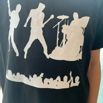 Rock Mænd er T-shirts Musik Festival Print Retro Rock Bomuld Unisex T-shirt med Korte Ærmer Streetwear Dreng Fashion hip hop t-shirt