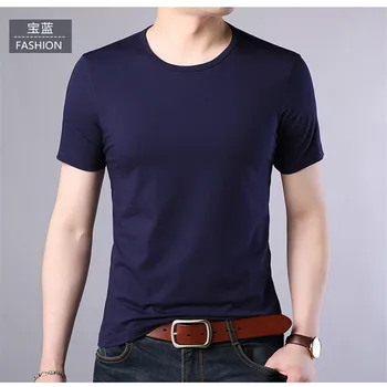 B1025-Kort-langærmet t-shirt mænd er 1 sommer ny trend koreanske version af bomuld foråret mænds rund hals halv-ærmet tøj