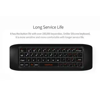 Viboton 2,4 G Flyve Air Mouse Raspberry Pi 3 Wireless Keyboard Fjernbetjening Læring Tastatur Combo Til Android Smart Tv Boks Comp