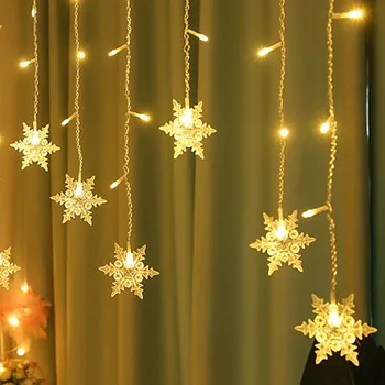 Snefnug, String Lys Merry Christmas Tree dekoration til Hjemmet Gardin Garland julepynt 2020 Jul Xmas Gaver Noel