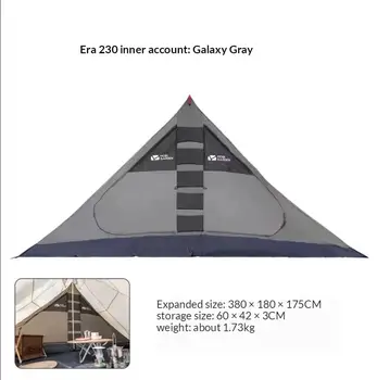 Mobi have Æra 230 Telt T/C Polygon Design PU2000 Familie Offentlig Strand Camping Vandtæt Aluminium Stang Stabil UV50+