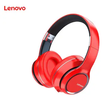 Lenovo Bluetooth-5.0 Wireless Over Øret Headsettet Dyb Bas Hi-Fi Stereo Lyd med gummi, der er Behagelig at Bære hovedtelefoner