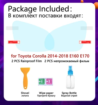 For Toyota Corolla E170 E160 - 2018 Fuld Dækning Anti Tåge Film bakspejlet Regntæt Anti-Fog Film Tilbehør 2016