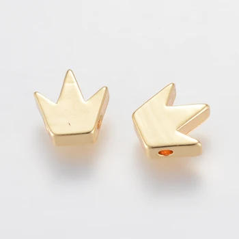 20 stk Messing Crown Perler Løse Afstandsstykker Perler til Smykker at Gøre DIY armbånd halskæde tilbehør 8x8x3mm, Hul: 1,5 mm F60