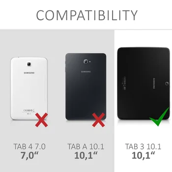 Tab 3 10.1 tilfælde 360 Roterende Stå Cover til Samsung Galaxy Tab 3 10.1-tommer GT-P5210 GT-P5200 GT-P5220 GT-P5210 Tablet fonden sag
