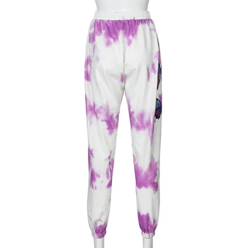 SUCHCUTE tie dye sweatpants kvinder bomuld bukser med høj talje butterfly cargo bukser joggere sommeren 2020 gotiske Streetwear tøj