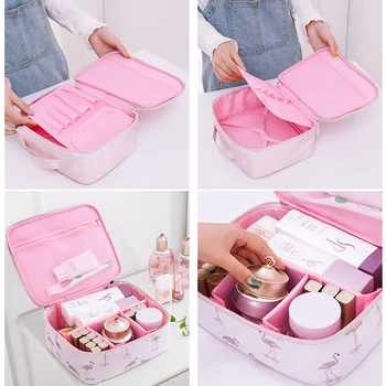 Toiletartikler arrangør travel mode lady kosmetik kosmetik taske kosmetolog opbevaring poser stor kapacitet Kvinder makeup taske DX-14