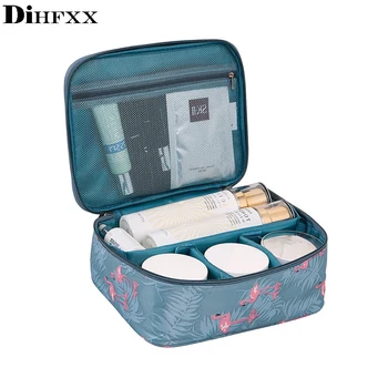 Toiletartikler arrangør travel mode lady kosmetik kosmetik taske kosmetolog opbevaring poser stor kapacitet Kvinder makeup taske DX-14