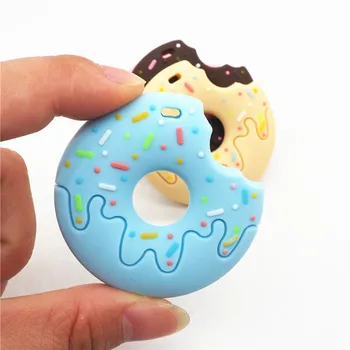 Chengkai 5PCS BPA-Fri Silikone Donut Cookie Bidering DIY Baby Brusebad Kiks Sut Dummy Vedhæng Sygepleje Smykker Håndværk Toy