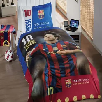 3D Printede Sæt Sengetøj Licens fodboldstjerne Lionel Messi, Fc Barcelona Lagen, Pude, Pique Enkelt Størrelse Gave til Børn