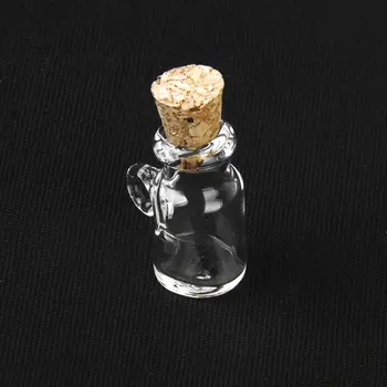 10stk 0,5 mL Mini Lille Glas Flasker med Klare korkprop Lille Hætteglas Krukker Beholdere Besked Bryllupper Ønsker Smykker