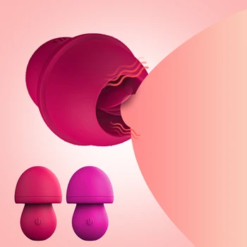 Champignon-Formet Tungen Slikke Vibrator Oral Sex Klitoris Stimulation Brystvorten Slikning Vibrator Blowjob Sex Legetøj Til Kvinder Female