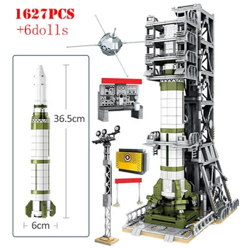 1627Pcs Plads Kunstige Satellit-Raket byggesten Astronaut Tal Technic Byen Rumfart Mursten Legetøj Til Børn Gave