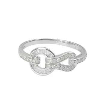 Luksus Forebygge Allergi Bryllup Smykker 925 Sterling Sølv Geometriske Uregelmæssige Mosaik runde AAA zircon ringe til kvinder Mujer