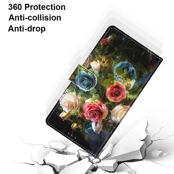 Luksus Retro Blomster Flip taske Til Samsung Galaxy A10S A20S A20E A30 A40 A50 A60 A70 A80 A90 Dække Tegnebog Magnetisk Læder Tilfælde