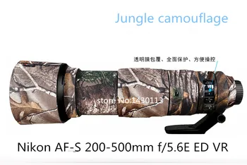 Kamera Linse Pels Camouflage for Nikon AF-S 200-500mm f/5.6 E ED VR-Objektiv Camo Beskyttelse Cover Jungle camouflage