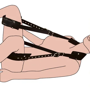 1Pc Krop Imiteret Læder Justerbar Bandage Bælte Fetish Bære Voksen Par Spil sexlegetøj til kvinde Varm Voksen legetøj bundet