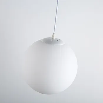 Moderne Hvidt Glas Globe Pendel Mall Soveværelse Mælk Bolden Rundt Globale Suspension Light Industrial LED-belysning