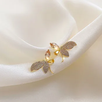 2020 Sydkorea Nye Udsøgt Krystal Sommerfugl Øreringe Mode Sød Personlighed Øreringe Elegant Dame Smykker
