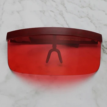 Luksus Stor Ramme Skjold Visir Solbriller Mænd 2019 Brand Designer Sexet Overdimensionerede Retro Spejl Solbriller Til Kvinder Brillerne Q615
