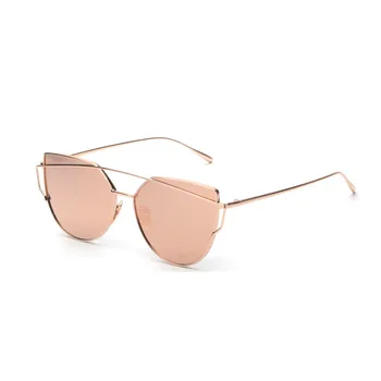 Samjune Pink vintage Spejl kvindelige Kvinder Cat Eye Solbriller Mærke damer Designer solbriller til kvinder Oculos Feminino