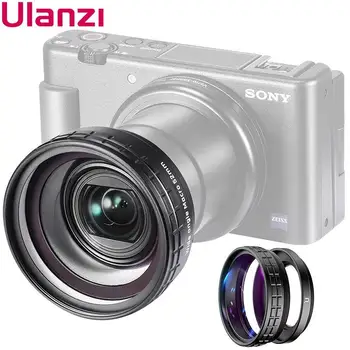 Ulanzi WL-1 ZV1 10X HD Makro Linse 18MM Vidvinkel Objektiv Objektiv til Sony ZV-1 Kamera Tilbehør til Kamera Linse
