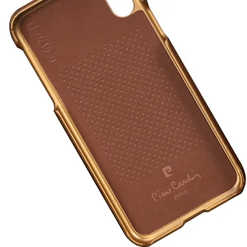 Pierre Cardin Phone Case For iPhone X 10 Tilfælde Luksus Oprindelige Ægte Læder Coque til iPhone X Dække Ultra Tynd Tilbehør
