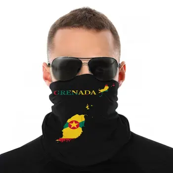 Grenada Kort Flag Tørklæde Hals Og Ansigt, Maske Mænd Kvinder Halloween Rør Maske Rørformede Bandana Beskyttende Hovedbeklædning Udendørs Vandreture