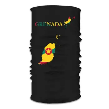 Grenada Kort Flag Tørklæde Hals Og Ansigt, Maske Mænd Kvinder Halloween Rør Maske Rørformede Bandana Beskyttende Hovedbeklædning Udendørs Vandreture