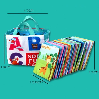 26Pcs Babyer Klud Bøger Sæt Kid Intelligence Development Bog Spædbarn Barn Lære engelsk Pædagogisk Legetøj Alfabet Læsning