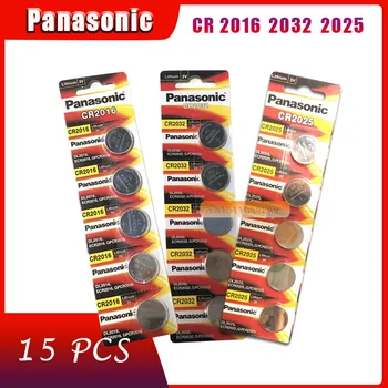 15Pcs oprindelige helt nyt batteri til PANASONIC cr2032 cr 2025 cr2016 3v knapcelle mønt batterier til ure computer