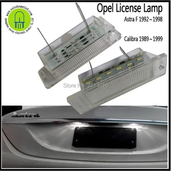 2PC x dahosun LED Nummerplade Lys-Lampe til Opel Astra F 1992~1998 Calibra 1989~1999