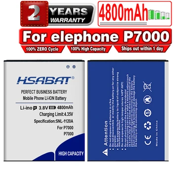 HSABAT Gratis levering, Høj Kapacitet 4800mAh Batteri til Elephone P7000 Batteri Mobiltelefon batteri Akku