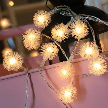 Hairball Led String Lys Hvid Bold Ferie Dekoration Lampe Festival Jul Udendørs Belysning Til Hoom Værelses Bryllup Haven