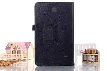 Høj Kvalitet Litchi Slim-Folio Stand PU Læder Cover Beskyttende Hylster Skin Case til Samsung Galaxy Tab 4 7.0 T230 T231 T235