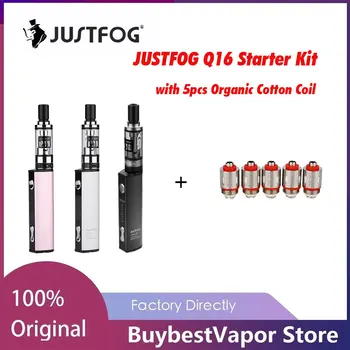 Original Justfog Q16 Starter Kit 900mAh w/ 1.9 ml Tank & 8 Niveau Variabel Spænding Vape Vaporizer Vape Kits vs Minifit/ træk nano